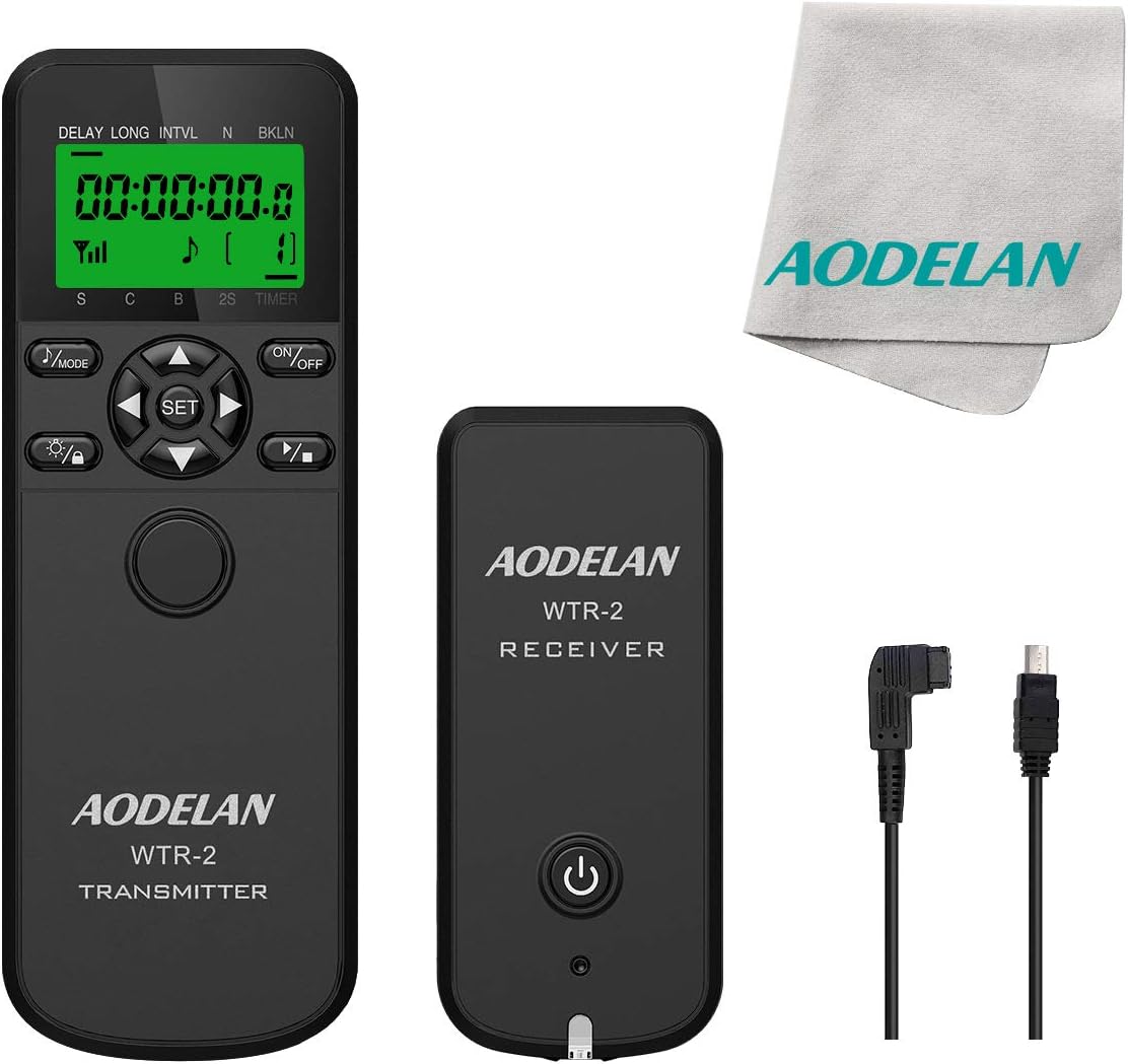 AODELAN Camera Wireless Shutter Release Timer Remote Control for Sony A7R, A7III, A9, a77II, A6500, A6300, A6000, A7III, A7RIII, RX100II, RX10II