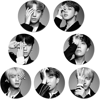 Amazon Nuofeng Kpop Bts 防弾少年団 フォトボタン バッジ ピン ブリキ板 2 3インチ スタンプ 文房具 オフィス用品