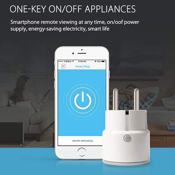 HAJZF Smart Plug Europeo Serie WiFi Aplicacin De Control Remoto De Aplicaciones Compatible con Alexa Echo Google Home IFTTT Funcin De Temporizacin No Requiere Concentrador
