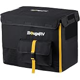 BougeRV 42 Quart Insulated Protective Cover for BougeRV E40 Car Fridge | Easy-flap Access, Clear Temp Display, Side Pocket for Storage, 3-layer Insulation for Camping (Refrigerator NOT Included)