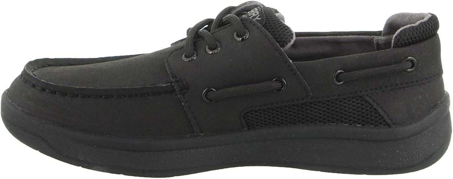 kids black boat shoes