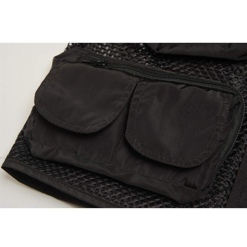 Acquista Gilet da uomo strisce riflettenti traspirante senza maniche multi tasche con cerniera maglia leggera gilet da campeggio da pesca in Italia a partire da 11