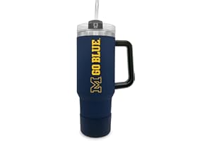 The Fanatic Group University of Michigan 40oz. Tumbler with Handle and Straw - Navy