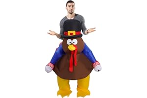 GCNBCNB Thanksgiving Inflatable Costumes Adult, Inflatable Turkey Costume -Thanksgiving Party Funny Costumes-Blow up Costumes for Men， Costume
