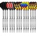 CyeeLife 15PCS-Soft tip Darts 18g-180Tips-30Flights(Standard&Slim)-15 Aluminum shafts with Rubber Rings-Sliver/Gold/Black-Gift Box Packaging