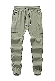 WaltZon Boy's Cargo Joggers Pants Youth Quick Dry