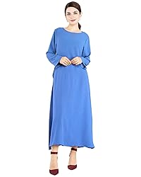 Zofocy Solid Color Women Abaya Modest Muslim Prayer