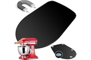 BAKEWAY Metal Mixer Slider Mat, Kitchenaid Mixer Slider for Kitchenaid 4.5-5Qt Tilt-head Stand Mixer, Countertop Storage Mover Caddy Compatible with 4.5-5Qt Stand Mixer Artisan Classic, Kitchenaid Slider mat