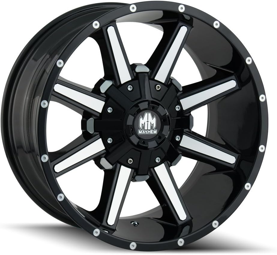 Mayhem Arsenal Gloss Black/Machined Face Wheel with Painted Finish (17x9/6x135mm, 18mm Offset)