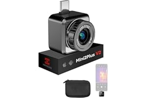 HIKMICRO Mini2Plus V2 Thermal Camera for iOS/Android, 512x384 SuperIR, 256x192 IR Resolution, Manual Focus, 25Hz, for Phone/T