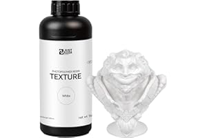 JUSTMAKER 3D Printer Resin Texture Resin, Matte Textured Resin, 405nm Standard Photopolymer Resin, High Precision and Wide Compatibility 3D Printing Resin, 1KG - White