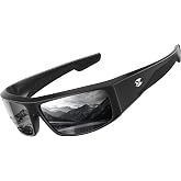 suoso Polarized Sports Sunglasses for Men Wrap Design for Fishing | HD polarized Reduces Glare TAC Lens UV400 Protection Non-slip Temples Fit for Running Golf Driving TR90, Case &amp; Pouchrized