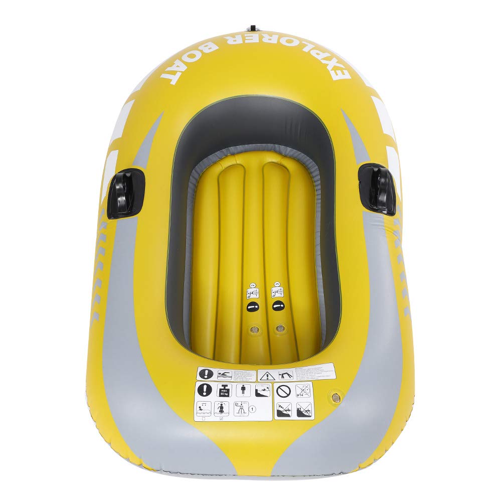 Pwshymi PVC Inflatable Boats Canoe Inflatable Dinghy Rowing Boats 1 Person Rowing Air Boat Fishing Drifting Diving Boat Raft Sportinggoods for Summer Beach Raft Kids