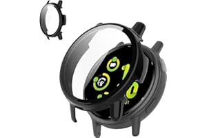 Kimiyaki for Garmin vivoactive 5 Screen Protector Case [Full Coverage], Hard PC Bumper All-Around Protective Accessories for Garmin vivoactive 5 Built-in Tempered Glass Film