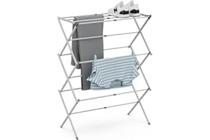 SsngygHme Drying Rack for Laundry, Foldable Clothes Drying Rack, Small Collapsible Dry Rack for Clothes, Use for Indoor & Outdoor Drying Clothes, 40"x29"x14.5"(White)