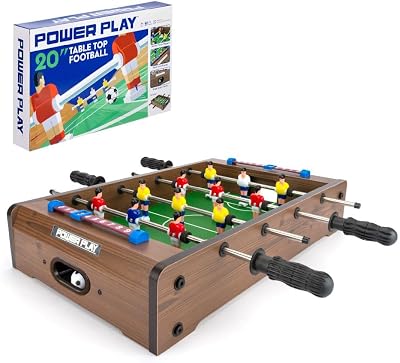 Power Play Table Top Football Game 20 Inch Wood Indoor Outdoor Kid Adult