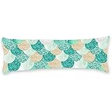 DKISEE Decorative Mermaid Scales Body Pillow Case Cover Washable Pillowcase with Double Sided Print, 20" x 54"