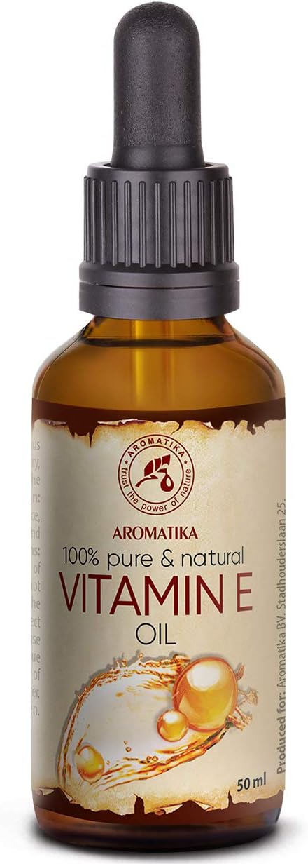 Vitamin OIL E 50ml, Tocopherol, Natural, Rich in Vitamin E, Anti Aging Oil against Wrinkles of all Kinds, Care for Face, Skin