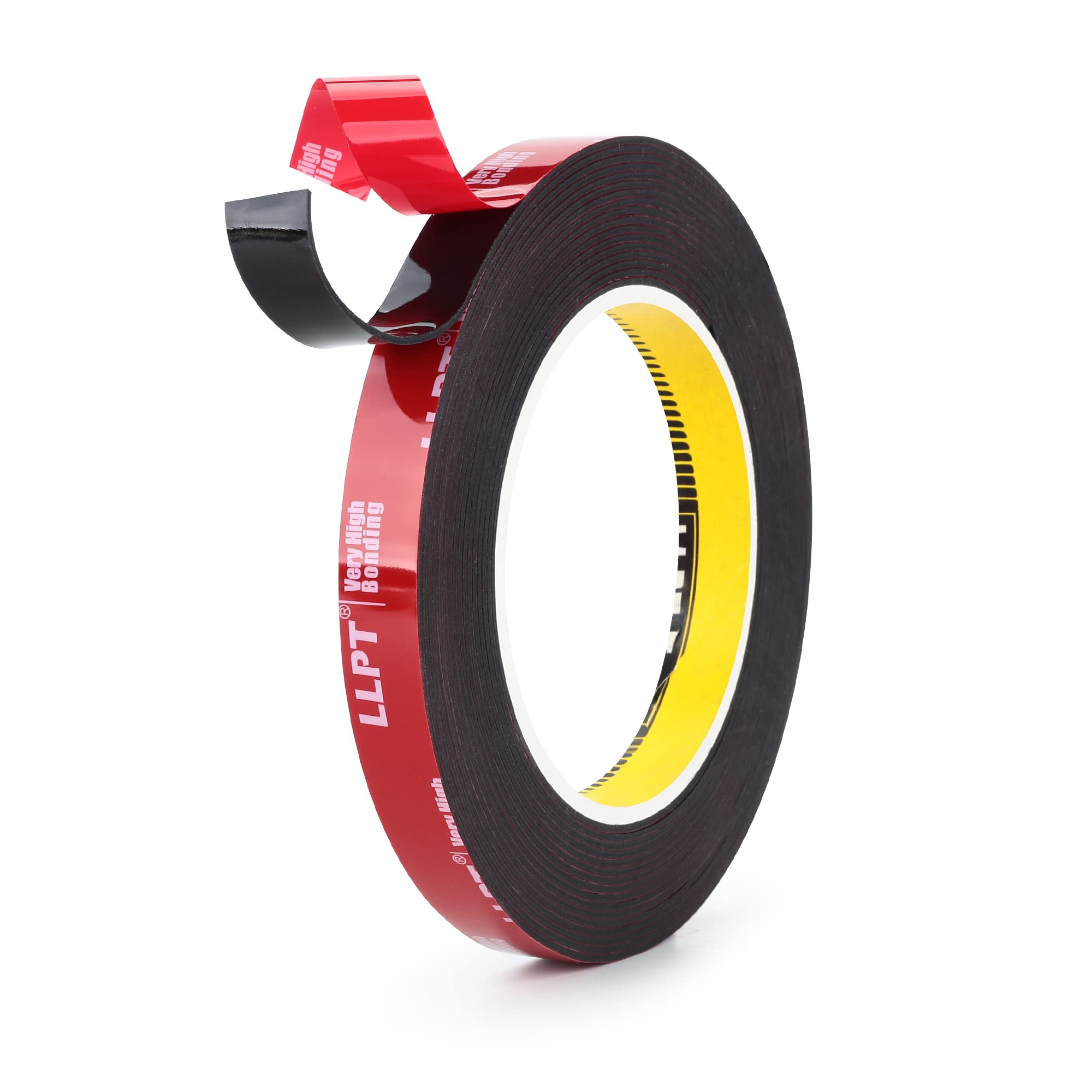 Photo 1 of LLPT Double Sided Tape Mounting Tape 1/2" x 18 Ft Heavy Duty Waterproof Black Foam Tape for Home Office Automotive Decorations and LED Strip Lights (G595213mm)