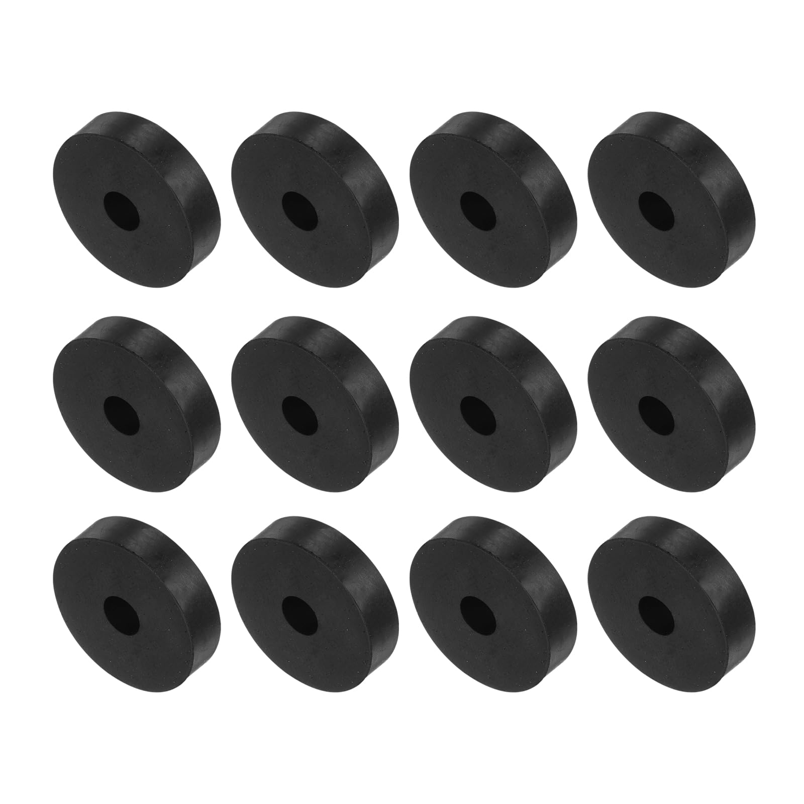 Kozelo 12pcs Rubber Spacer [10x10x40mm] Anti Vibration Isolation Pads, for Home Cars Boat Accessories, Neoprene, Black