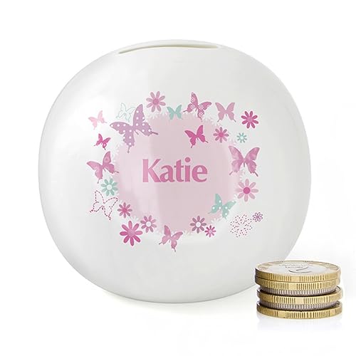 Personalised Girls Money Box, Twinkle Little Star. Ceramic. Childrens