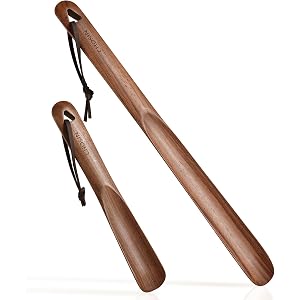 CHOSIN Shoe Horn Long Handle for Seniors Men Women, Small Shoe Spoon for Kids, 2pcs Boot Horn Shoe Helper for Home or Travel