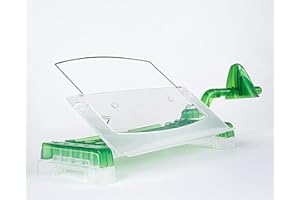 VU RYTE Memoscape Adjustable Document Copy Holder, in-Line with Monitor Minimizing Head and Neck Movement, Holds 100 Sheets and Personal Technology, 12" Wide, Includes Side Arm, Green (5020)