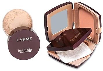 Lakme Rose Face Powder, Soft Pink, 40g & Lakme Radiance Complexion Compact, Pearl, 9g