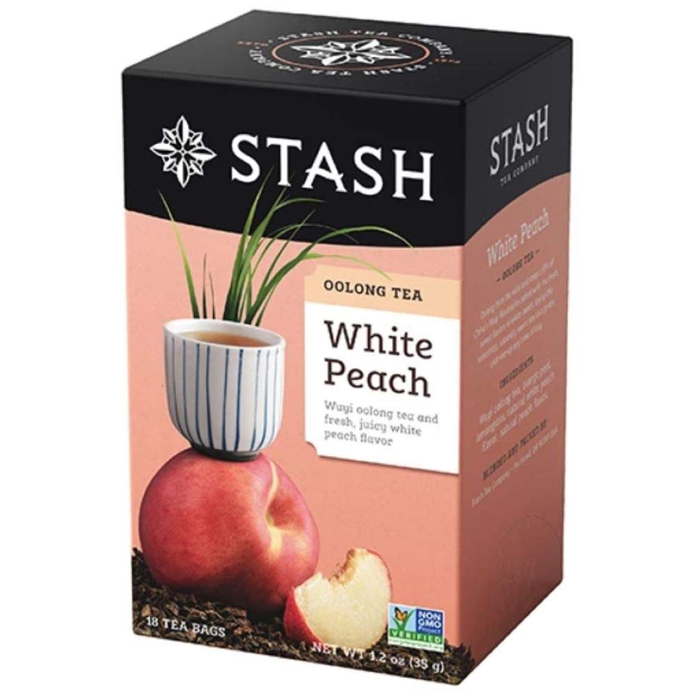 Stash Tea Oolong White Peach Tea 18 Count Tea Bags Individual Oolong