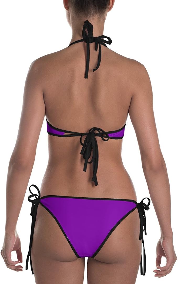 neon purple bathing suit