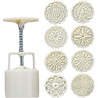 8 Stamps - Plastic Baking Molds - Moon Cake Mold Small Cake Mold