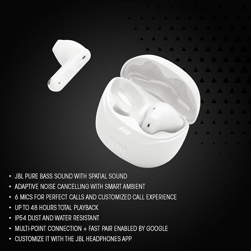 Tune Flex 2, Kabellose Kopfhörer mit Noise-Cancelling, Schwarz