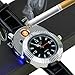 Sporty Quartz Watch with USB Electronic Rechargeable Windproof Flameless Cigarette Lighter