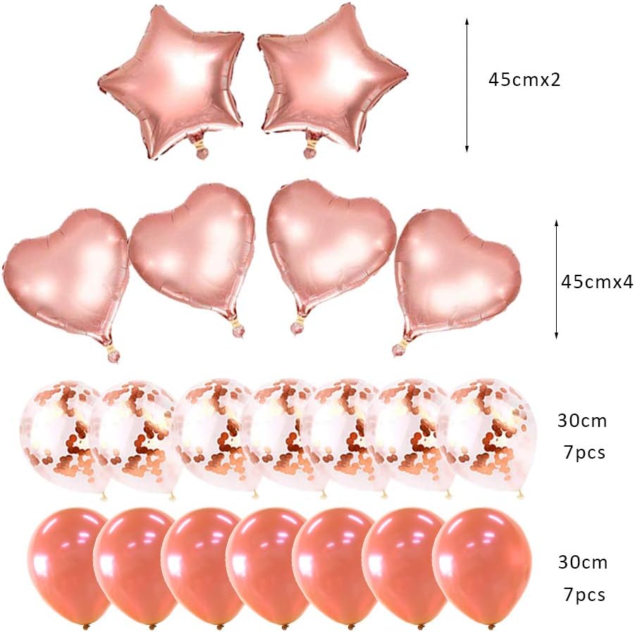 Decoration Anniversaire Rose Gold Fille Kit Happy Birthday Ballon Confettis Or Etoile Deco Pompom Papier Pour Femme Cuisine Loisirs Creatifs Crownadv Co Il