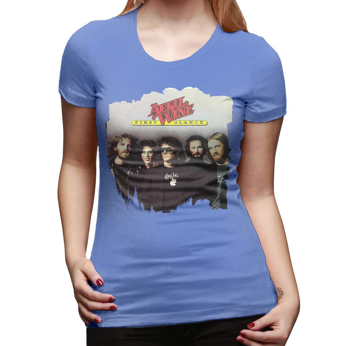 Erman T Shirts S April Wine Music Band Style Black Tee