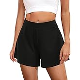 WHO IN SHOP Lounge Shorts for Women High Waist Ultra-Soft Cozy Sleepwear Pj Shorts Pajamas Bottom-5" Inseam