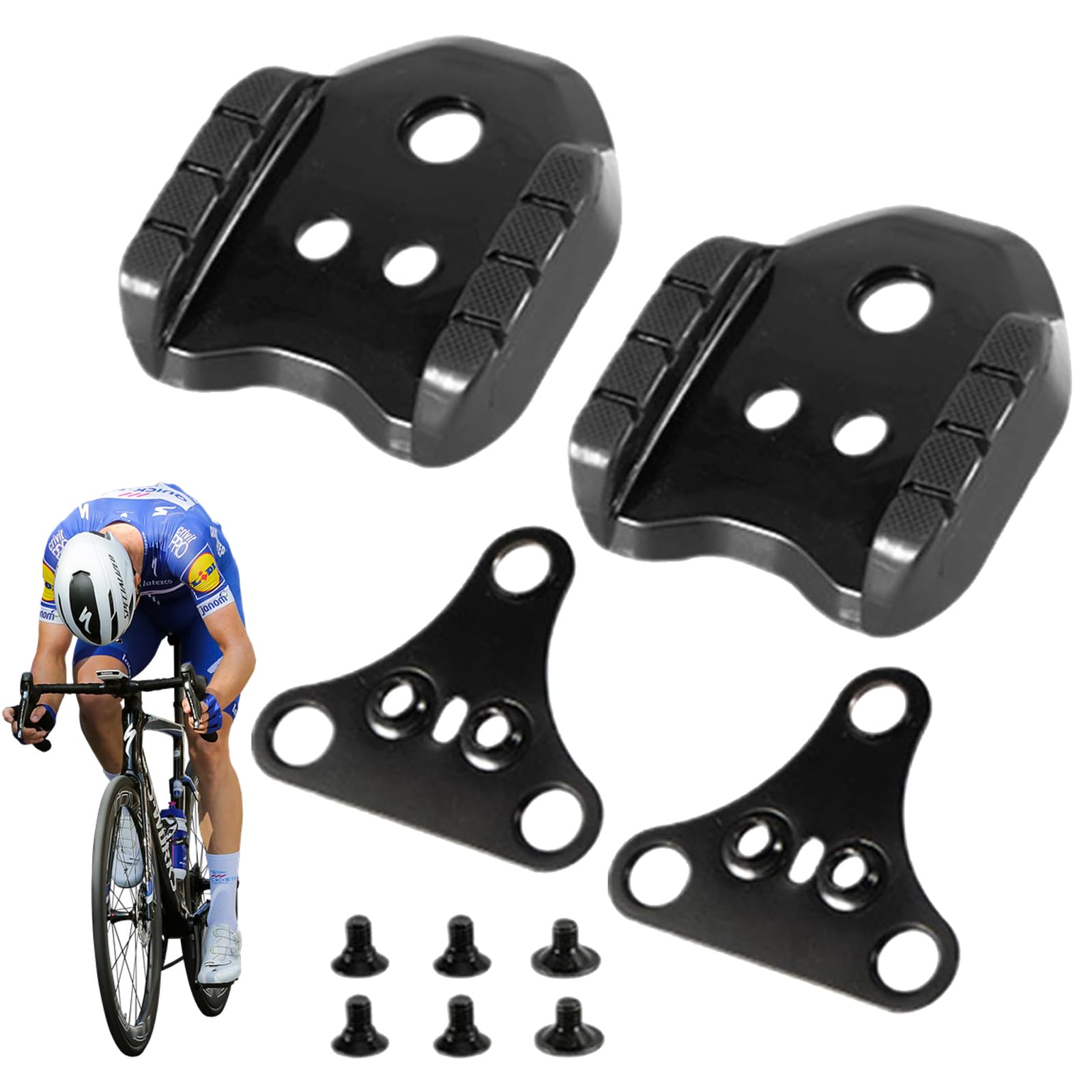 2 Pieces Bicycle Cleats Adapter Quick Release Bike Cycling Shoe Cleat Covers Road Bike Shoe Cleat Adapters Bike Spd Cleat Adapters Spd Shoes Adapter Cleats for Clipless Pedal and Cycle Shoes