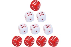 25mm Six Sided Dices Acrylic Game Classroom Colorful Heart-Shape Counting Board Game Toy Party Tool Six Sided Set