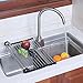 NEX Dish Drying Rack Over-The-Sink Folding Dish Drainer for Kitchen Use Drying Mat(D001)