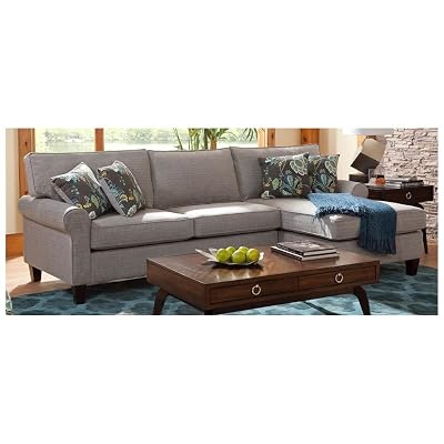 Chelsea Home 2-Pc Sleeper Sectional Sofa Set in Bella Pewter
