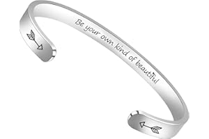 Btysun Bracelets for Women Mothers Day Bracelet Gifts from Daughter Inspirational Gifts for Women Graduation Gifts for Her Motivational Birthday Cuff Bangle Friendship Personalized Mantra Jewelry…
