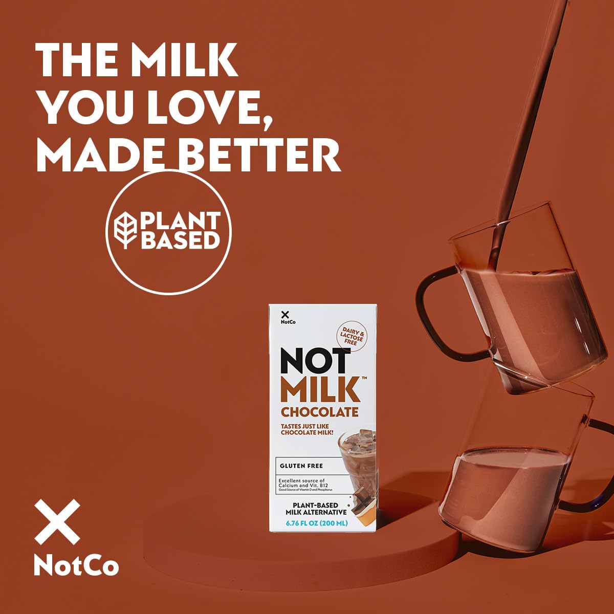 NotMilk Chocolate Plant-Based Milk Alternative, 6.76 Fl Oz (Pack of 12) - Shelf-Stable, Lactose-free, Vegan, Non-GMO