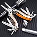 Multitool Locking Pliers Army Knife Screwdriver- Small EDC and Survival Pocket Folding Spring Loaded Mini Tool - Yellow Outdoor Portable Tactical Swiss Utility Multi Function Tool - Grand Way 2241