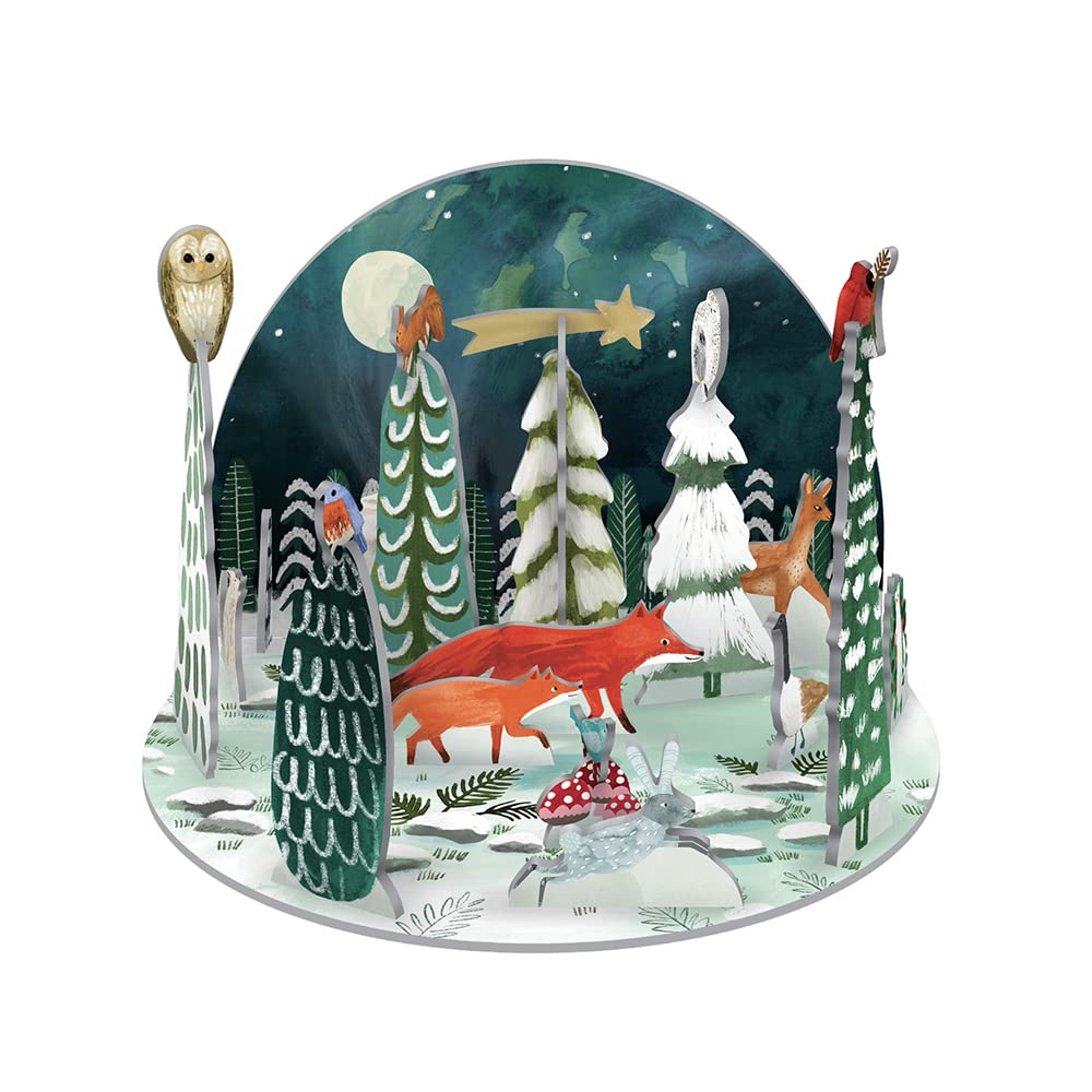 Pop & Slot Advent Large Alpine Foxes Roger la Borde 3-D Advent Calendar