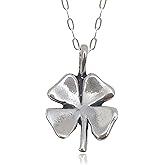 EnCharmed Sterling Silver Irish Shamrock Lucky Four Leaf Clover Charm Necklace, 18"