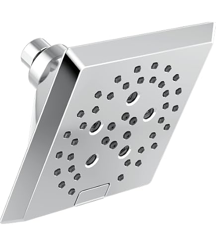 Delta Faucet H2Okinetic Handbrause, Chrom, 4 Strahlarten – Mit Schlauch Für Mehr Komfort
