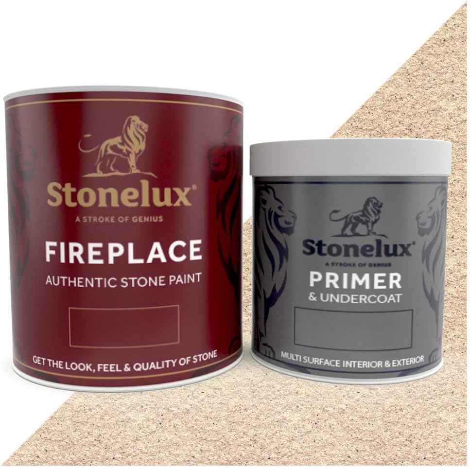 StoneLux® Fireplace Stone Coating Stone Effect Paint 1 litre
