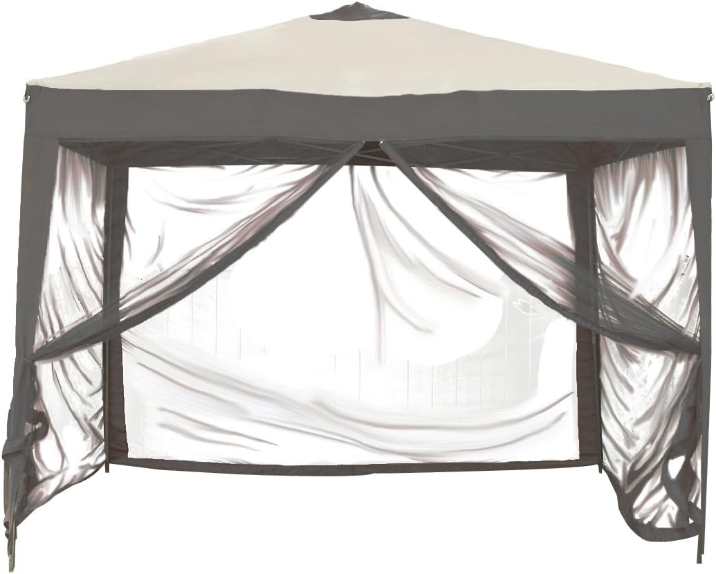 Bliss Hammocks Stow-ez 10' X 10' Pop-up Canopy with Mesquito Net and Carry Bag In Charcoal Gray