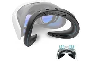 Silicone Face Cover for Quest 3, Heart of Loulan VR Face Pad for Meta Quest 3 Original Headset Accessories, Breathable Soft Sweatproof Washable Anti-Dust Silicone Cushion, Easy to Clean & Install