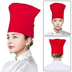 CRJHNS Chef Hat,Adult Adjustable Hook and Loop Tape